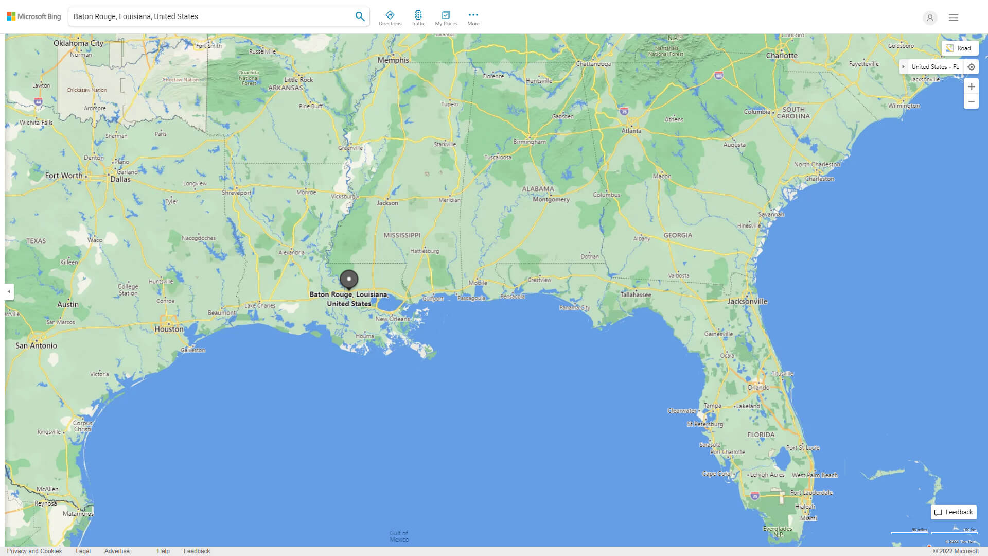 Baton Rouge Map Louisiana